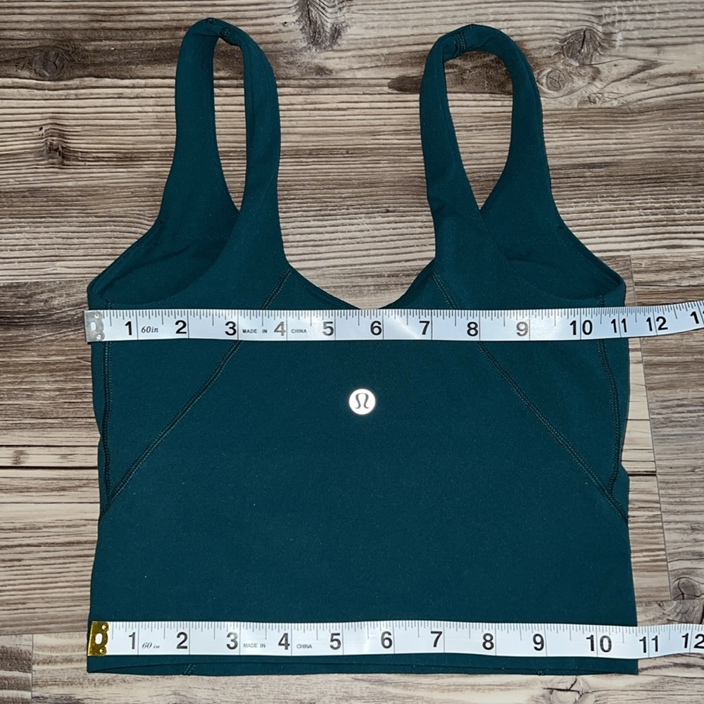 Lululemon Align Tank Top Storm Teal Sports Bra Size 0 - Picture 5 of 6